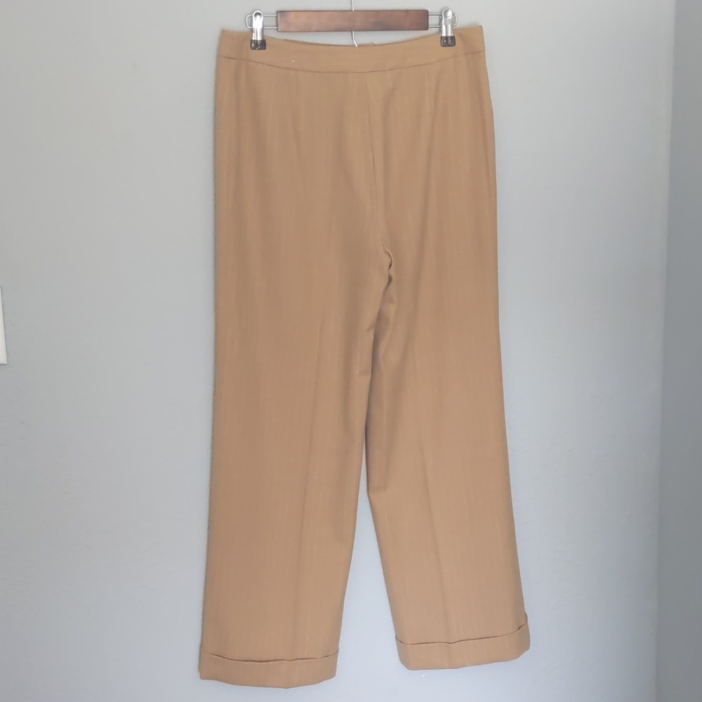Ann Taylor tan pin stripe lined wool trousers - Picture 8 of 8